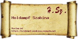 Holdampf Szabina névjegykártya
