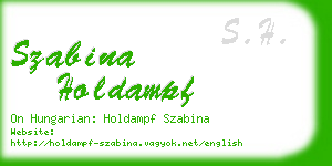 szabina holdampf business card